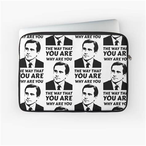 Why Are You The Way That You Are Michael Scott Laptop Sleeve By