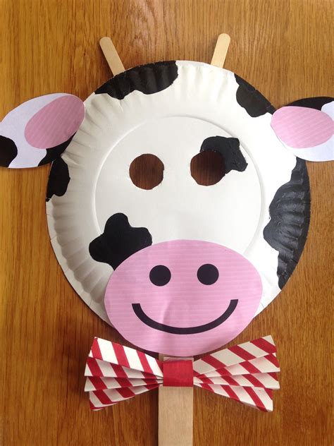 Chick Fil A Cow Day Paper Plate Cow Masks With Free Printables