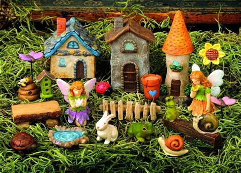 Set Of 20 Garden Fairy Village Uk Kitchen And Home
