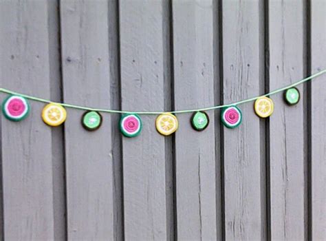 Fruits Garland Crochet Bunting Summer Party Decoration Etsy