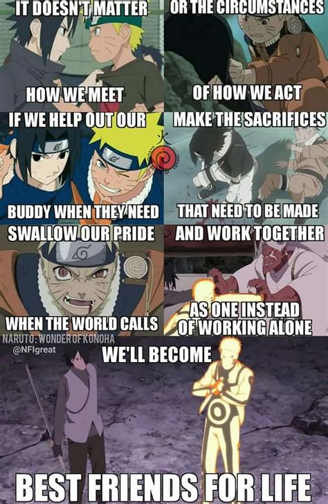 Sasuke And Naruto Friendship Meme Naruto Wonder Of Konoha Naruto