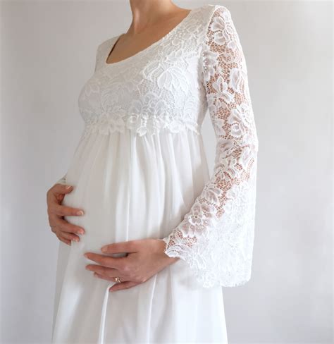 Margaret Lace Maternity Dress For Baby Shower Boho Wedding Dress