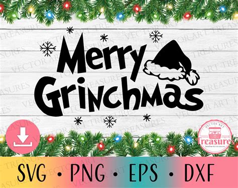 Merry Grinchmas Svg Png Eps Dxf Cricut Digital Etsy Australia