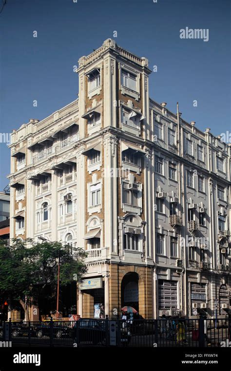 History Art Deco Building Bombay Mumbai Maharashtra India Stock