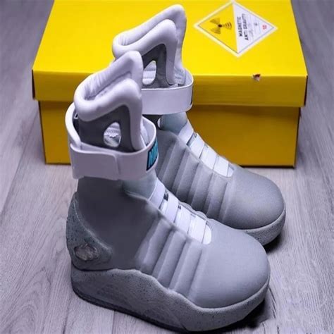 Newest Air Mag Back To The Future Glow In The Dark Gray Boots Gray