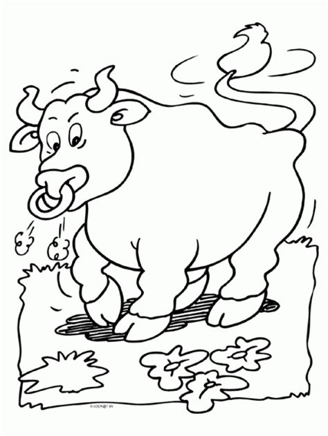 Click on the coloring page to open in a new window and print. Bull Coloring Pages - Coloringpages1001.com