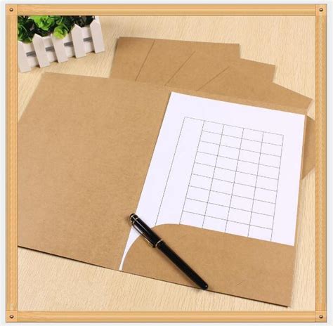 China Brown Kraft Paper A4 Document Folder China Custom Printing