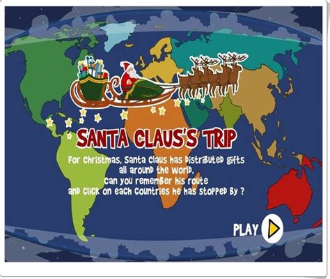 En éstas cartas, las opciones que hay son acerca de las popoulares fiestas de navidad. El viaje de Santa Claus (Juego de Geografía Universal de ...