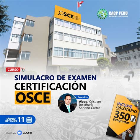 Cacp Perú Curso Simulacro De Examen De Certificación Osce 2021 1