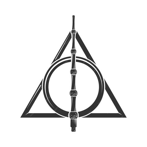 Premium Vector Deathly Hallows A Symbol From The Harry Potter Book A