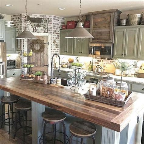 This adorable farmhouse tray is super easy but really cute. 30+ Elegant Farmhouse Kitchen Design Decor Ideas - TRENDEDECOR