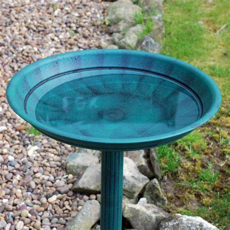 New Outdoor Traditional Bird Bath Waterproof Pedestal Table Ornament