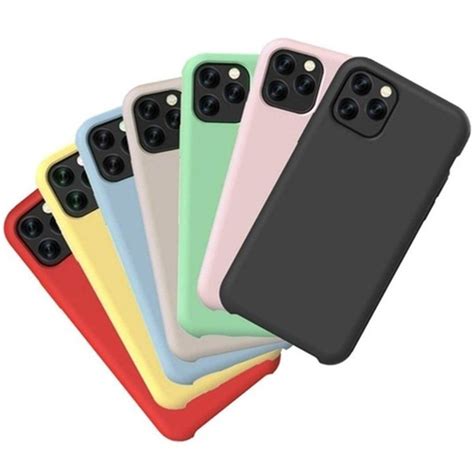 Liquid Silicone Shockproof Case For Apple Iphone Soft Matte Back Phone