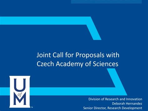 Ppt Joint Call For Proposals With Czech Academy Of Sciences