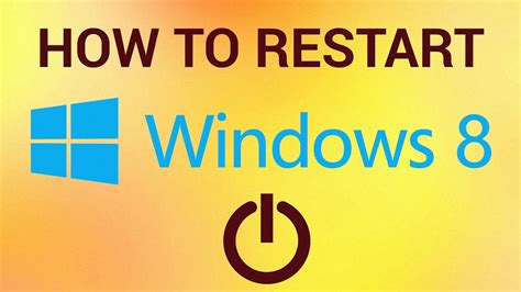 How To Restart Windows 8 Youtube