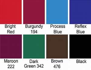 Standard Ink Color Chart