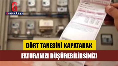 elektrik faturasının yüksek gelmesinin en büyük suçluları gündem kıbrıs gazetesi kıbrıs haber