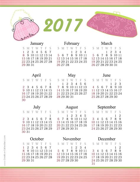 Free Printable Calendar 2017