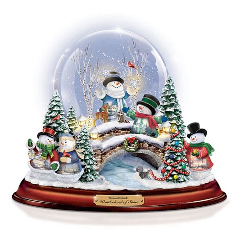 The Thomas Kinkade Winterland Snow Globe Hammacher Schlemmer