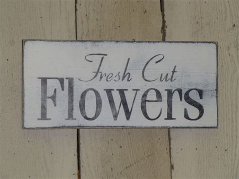 Fresh Cut Flowers Sign Garden Sign Flower Shop Sign