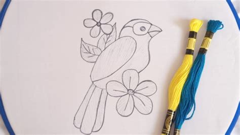 Hand Embroidery Design Of A Bird Using Very Simple Stitches L Beautiful