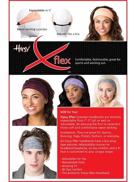 Hipsy Adjustable And Stretchy Xflex Headbands For Women