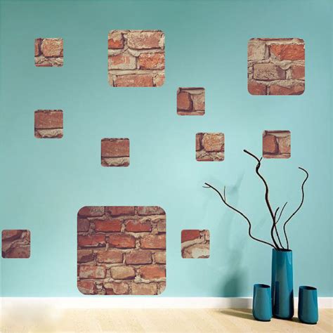 Brick Squares Decal Art Wall Decal Murals Primedecals
