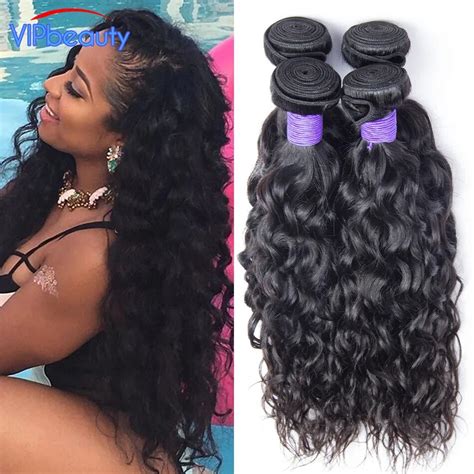 Vipbeauty Indian Water Wave Virgin Hair Unprocessed Wet And Wavy Indian Virgin Hair Extension