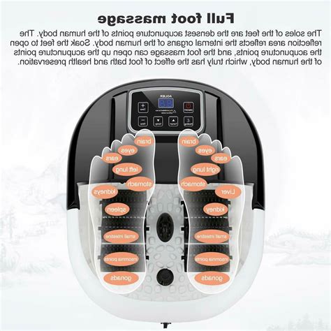 Foot Spabath Massager With Heat Bubble S And Vibrati