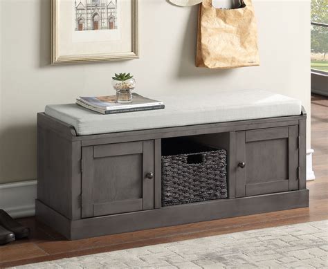 Triple Tree Storage Bench Grey