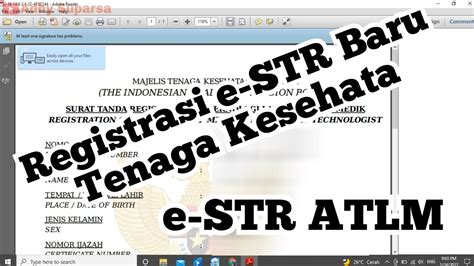 Registrasi E STR Baru Tenaga Kesehatan E STR ATLM Tutorial Str Atlm YouTube