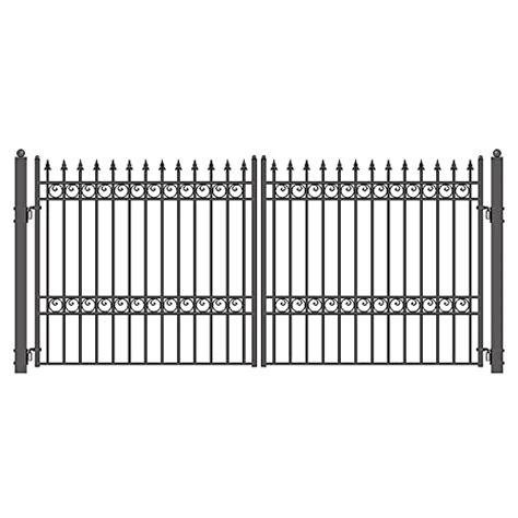 Aleko Dual Swing Driveway Gate 18 X 6 Feet Anti Rust Galvanized Steel