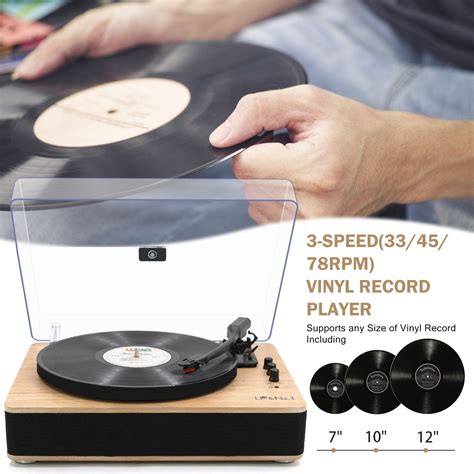 Buy Lpandno1 Bluetooth Vinyl Record Player 3 Speed Belt Drive Turntable