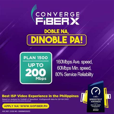 Converge Now Offering Twice The Speed W 200mbps 1500 Plan Yugatech