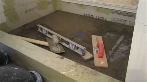 Make and bake brownies as directed on box. How to install Mud in a shower floor - YouTube
