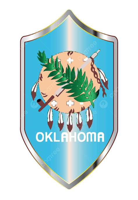 Crusader Style Shield Bearing Oklahoma State Flag Motif Art Oklahoma