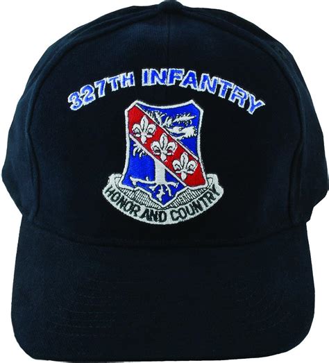 327th Infantry Unit Crest Honor And Country Black Hat At Amazon Mens
