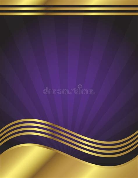 Elegant Purple And Gold Background Stock Vector Illustration Of