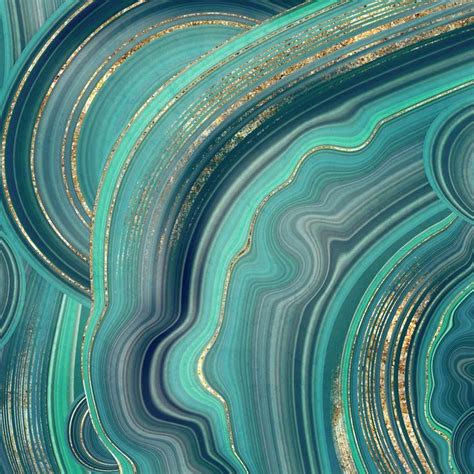 Mint Green And Gold Marble Adhesive Vinyl Stone Texture Abstract