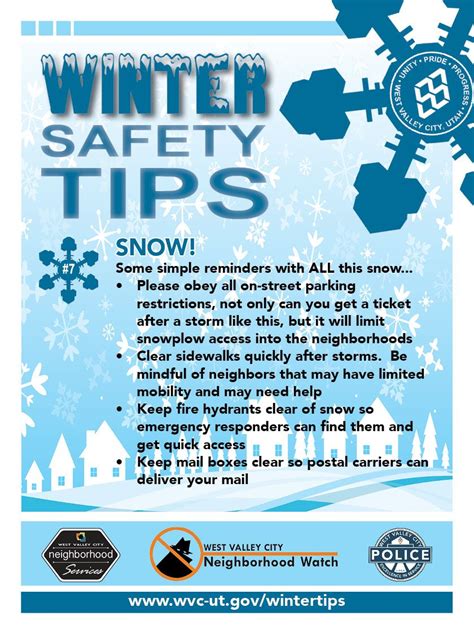 Winter Safety Tips West Valley City Ut Official Site