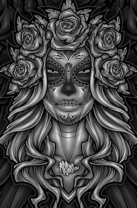 Dia De Los Muertos On Behance Body Art Tattoos Sleeve Tattoos Skull Art