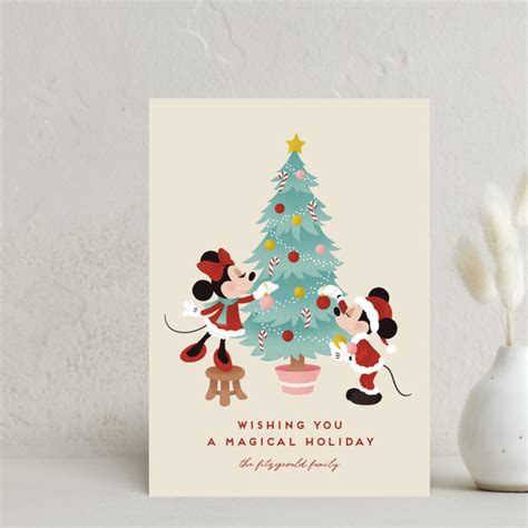 Disneys Mickey And Minnie Trimming The Tree Holiday Postcards By Jamie
