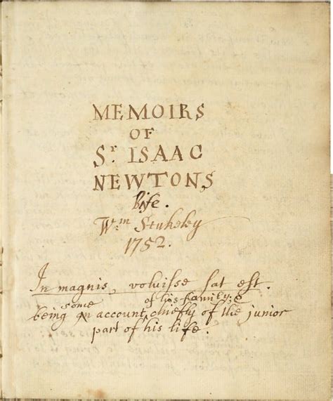 Isaac Newton Writing