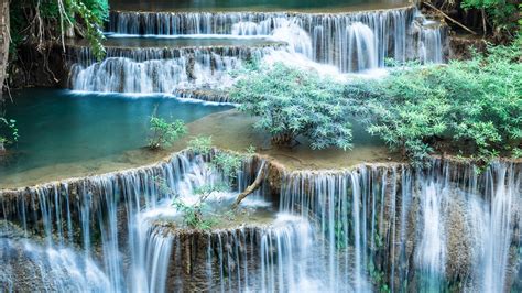 Erawan Falls Breathtaking Hd Waterfall