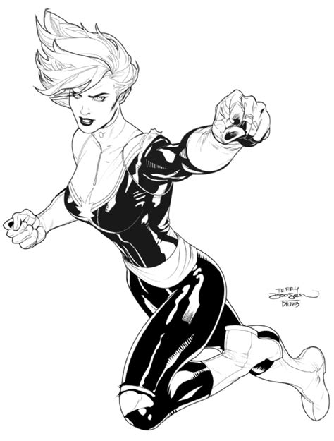 Captain Marvel 5 Digital Inks In Heidi Blairs Marvel Fanart Comic