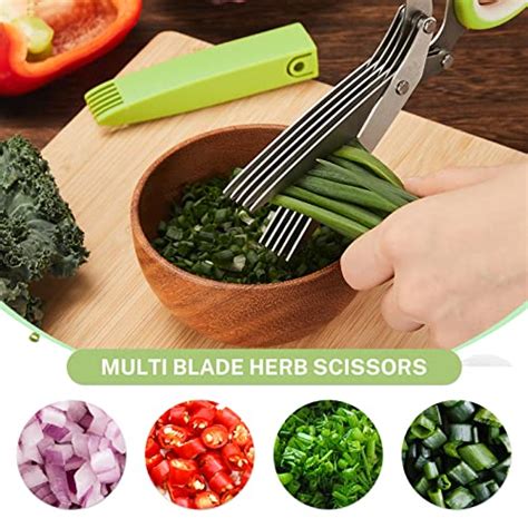 Herb Scissors Set X Chef Multipurpose 5 Blade Kitchen Herb Shears Herb