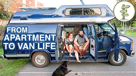 Van Life Couple Moves From Apartment To Camper Van Full Time Youtube