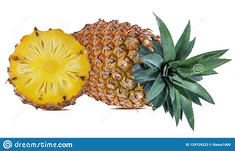 Fresh Pineapple Isolated On White Stock Image Image Of Meal Bright