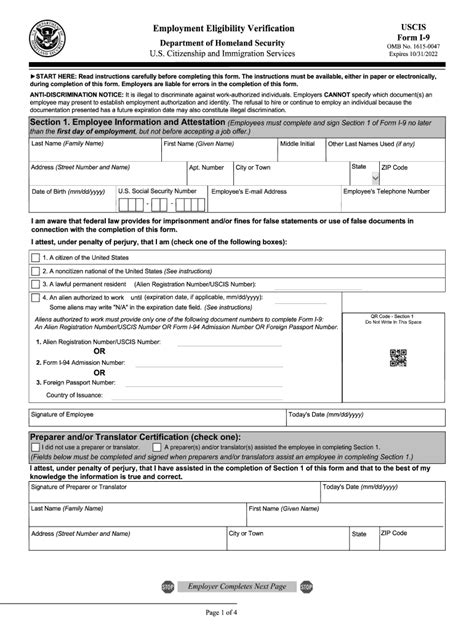 Uscis I 9 2019 2022 Fill And Sign Printable Template Online Us
