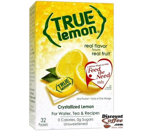 True Lemon Packets 32 Ct Box Lemon Powder Kosher